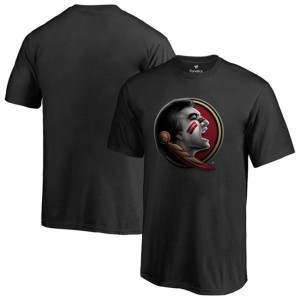 Florida State Seminoles Short Sleeve T-Shirt Black Midnight Mascot 