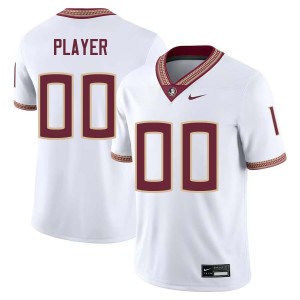 #00 Men Custom White College Football Florida State Seminoles NCAA Jersey