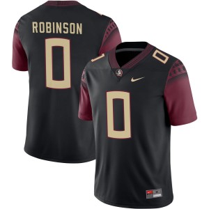 #0 Men Duce Robinson Black College Football Florida State Seminoles Game Jersey