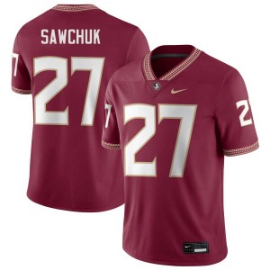 #27 Men Gavin Sawchuk Garnet College Football Florida State Seminoles University Jerseys
