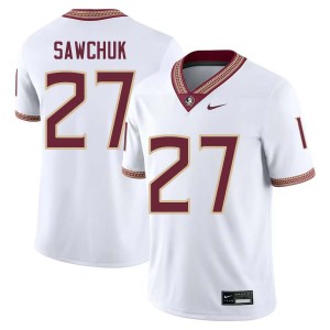 #27 Men Gavin Sawchuk White College Football Florida State Seminoles 2025 Jerseys