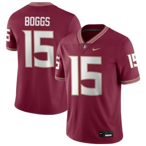#15 Men Jayvan Boggs Garnet College Football Florida State Seminoles NCAA Jerseys
