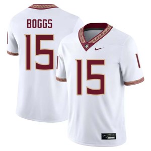 #15 Men Jayvan Boggs White College Football Florida State Seminoles NCAA Jersey