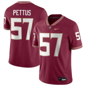 #57 Men Micah Pettus Garnet College Football Florida State Seminoles High School Jerseys