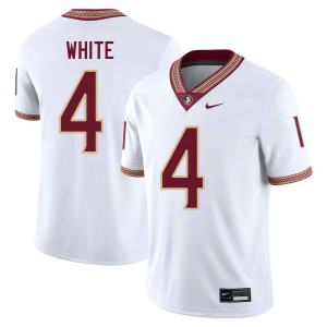 #4 Men Squirrel White White College Football Florida State Seminoles Game Jersey