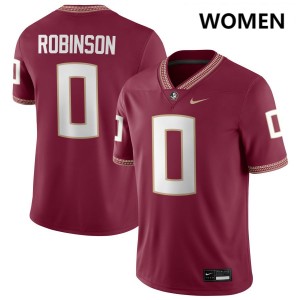 #0 Women Duce Robinson Garnet College Football Florida State Seminoles 2025-26 Jersey