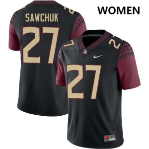 #27 Women Gavin Sawchuk Black College Football Florida State Seminoles 2025-26 Jersey