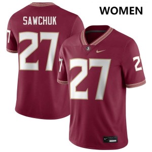 #27 Women Gavin Sawchuk Garnet College Football Florida State Seminoles Replica Jerseys