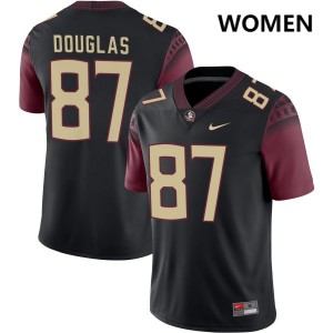 #87 Women Markeston Douglas Black College Football Florida State Seminoles University Jerseys