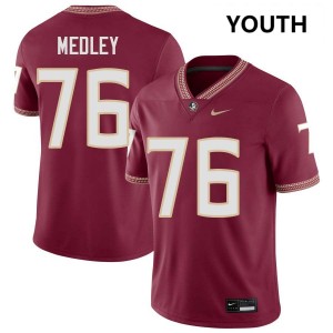 #76 Youth Adrian Medley Garnet College Football Florida State Seminoles Limited Jerseys