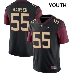 #55 Youth Gunnar Hansen Black College Football Florida State Seminoles Limited Jerseys