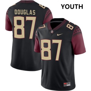 #87 Youth Markeston Douglas Black College Football Florida State Seminoles Official Jerseys