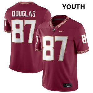 #87 Youth Markeston Douglas Garnet College Football Florida State Seminoles 2025-26 Jerseys