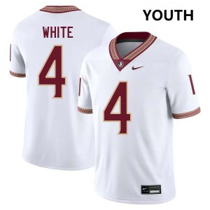 #4 Youth Squirrel White White College Football Florida State Seminoles 2025 Jerseys