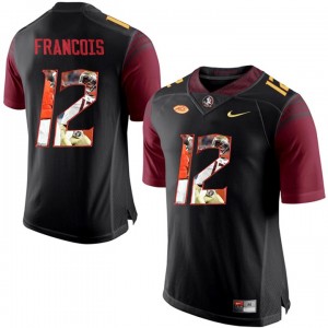 Florida State Seminoles #12 Deondre Francois Black Printing Portrait Premier Football Stitched Jersey