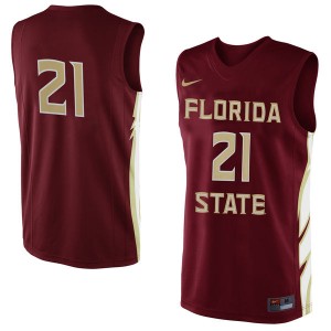 Garnet #21 Florida State Seminoles Stitched Jersey