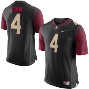 #4 Dalvin Cook Florida State Seminoles Stitched Jersey Game Black Alumni 