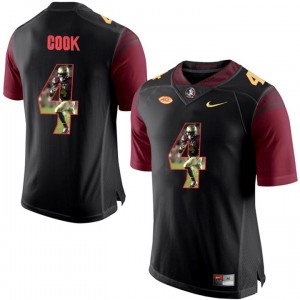 Printing Portrait Black Limited Football #4 Dalvin Cook Florida State Seminoles Stitched Jersey