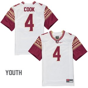 Youth Florida State Seminoles #4 Dalvin Cook White Game Alumni Stitched Jersey