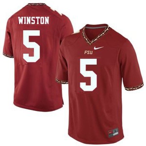 Youth Red #5 Jameis Winston Florida State Seminoles Stitched Jersey