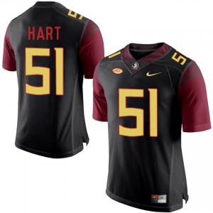 Stitched Black Alternate Football #51 Bobby Hart Florida State Seminoles Stitched Jersey