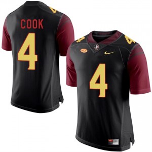 #4 Dalvin Cook Black Alternate Stitched Football Florida State Seminoles Stitched Jersey