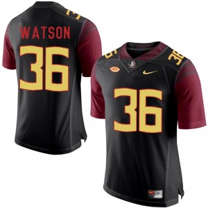 S-3XL Football Dekoda Watson Florida State Seminoles #36 Alternate Black Stitched Stitched Jersey