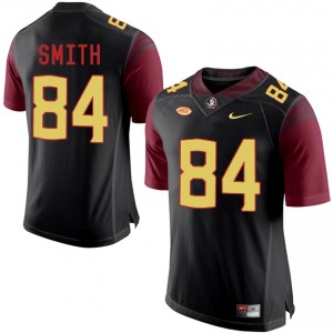 S-3XL Football Rodney Smith Florida State Seminoles #84 Alternate Black School Stitched Stitched Jersey