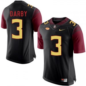 School Stitched Black Alternate Football #3 Ronald Darby Florida State Seminoles Stitched Jersey