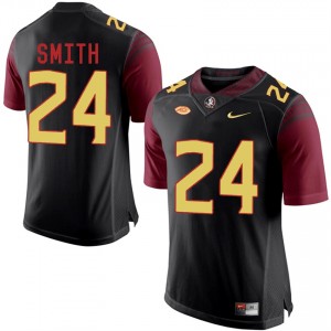 #24 Terrance Smith Florida State Seminoles Stitched Jersey Alternate Black School Stitched Football 