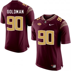 #90 Eddie Goldman Garnet Limited School Stitched Football Florida State Seminoles Stitched Jersey