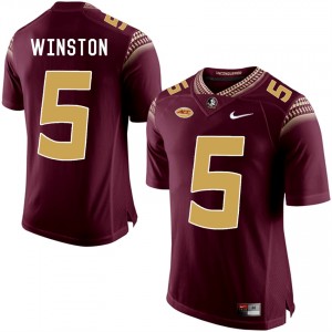 Jameis Winston Florida State Seminoles Stitched Jersey Garnet #5 Limited Football School Stitched 