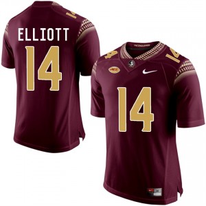 #14 Javien Elliott Florida State Seminoles Stitched Jersey Limited Garnet School Stitched Football 