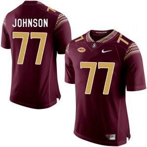 #77 Roderick Johnson Garnet Limited School Stitched Football Florida State Seminoles Stitched Jersey