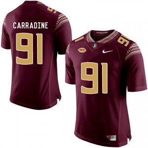 Florida State Seminoles #91 Tank Carradine Garnet Limited School Stitched Football Stitched Jersey