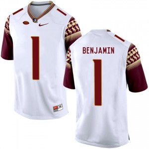 BKelvin Benjamin Florida State Seminoles Stitched Jersey White #1 Away Football School Stitched 