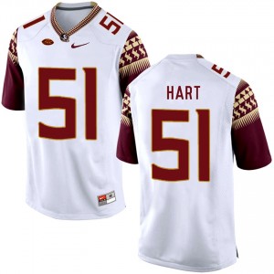 Florida State Seminoles #51 Bobby Hart White Away School Stitched Football Stitched Jersey