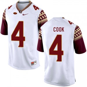 School Stitched White Away Football #4 Dalvin Cook Florida State Seminoles Stitched Jersey