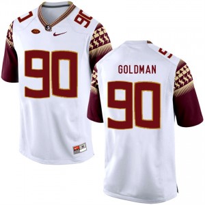 Florida State Seminoles #90 Eddie Goldman White Away School Stitched Football Stitched Jersey