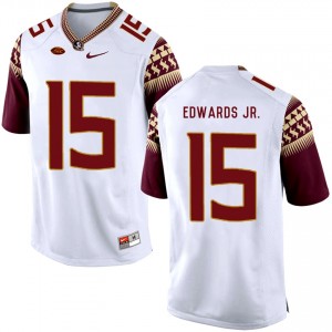 #15 Mario Edwards Jr. White Away School Stitched Football Florida State Seminoles Stitched Jersey