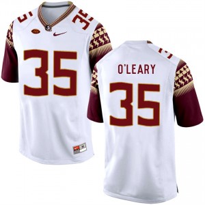 S-3XL Football Nick O'Leary Florida State Seminoles #35 Away White School Stitched Stitched Jersey