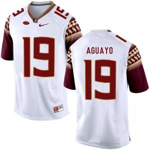 S-3XL Football Roberto Aguayo Florida State Seminoles #19 Away White School Stitched Stitched Jersey