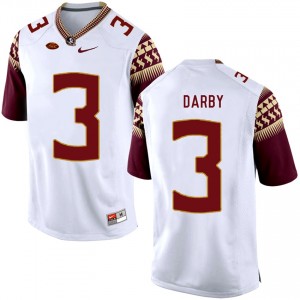 #3 Ronald Darby Florida State Seminoles Stitched Jersey Away White School Stitched Football 