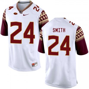 Florida State Seminoles #24 Terrance Smith White Away School Stitched Football Stitched Jersey