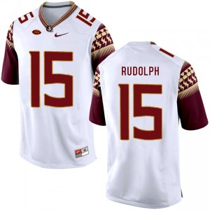 #15 Travis Rudolph White Away School Stitched Football Florida State Seminoles Stitched Jersey