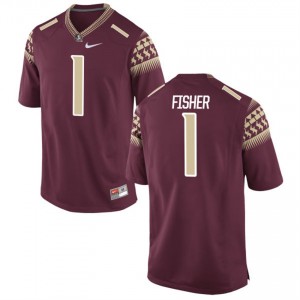 #1 Men's Jimbo Fisher Florida State Seminoles Stitched Jersey Game Garnet Alumni Football 