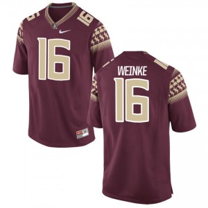 Men's Florida State Seminoles #16 Chris Weinke Garnet Game Alumni Football Stitched Jersey