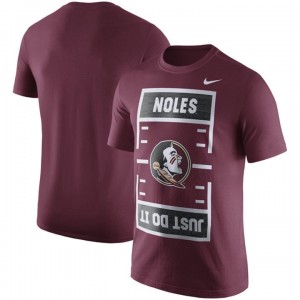 S-3XL Florida State Seminoles Men's Garnet Just Do It Crew Neck T-shirt