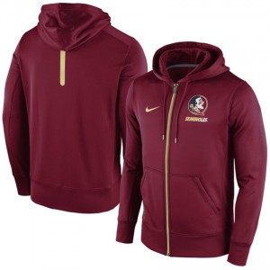 Florida State Seminoles Men's KO Chain Fleece Therma-Fit Full-Zip Hoodie - Garnet