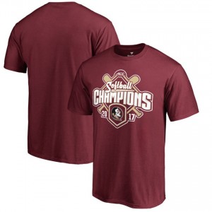 Men's Florida State Seminoles Garnet Short Sleeve 2017 ACC Softball Tournament Champions T-shirt